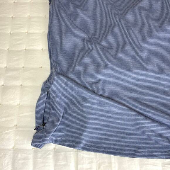 Under Armour Run ColdGear Hoodie Top Women's L | Blue Stripe Performance | EUC - Picture 4 of 10